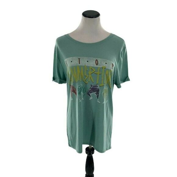 Lyric Culture T-Shirt Women's Size XL Hammer Time Graphic Tee Cuffed Sleeves Top - Picture 1 of 8